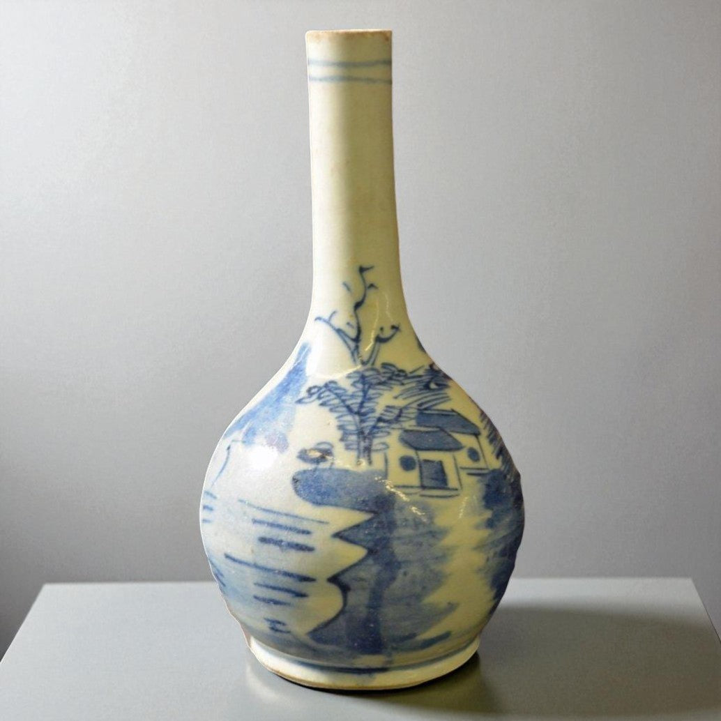 19th Century Chinese Blue/White Vase-2. Asian & Chinese Furniture, Art, Antiques, Vintage Home Décor for sale at FEA Home
