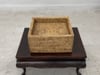 Vintage Country Style Rectangular Rattan Storage Box with Removable Tray Lid