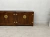 Baker Furniture Sideboard with Brass Hardware and Burl Wood Inlay