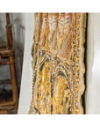 19th Century Kalaga Tapestry with Stones, Sequins and Colorful Thread