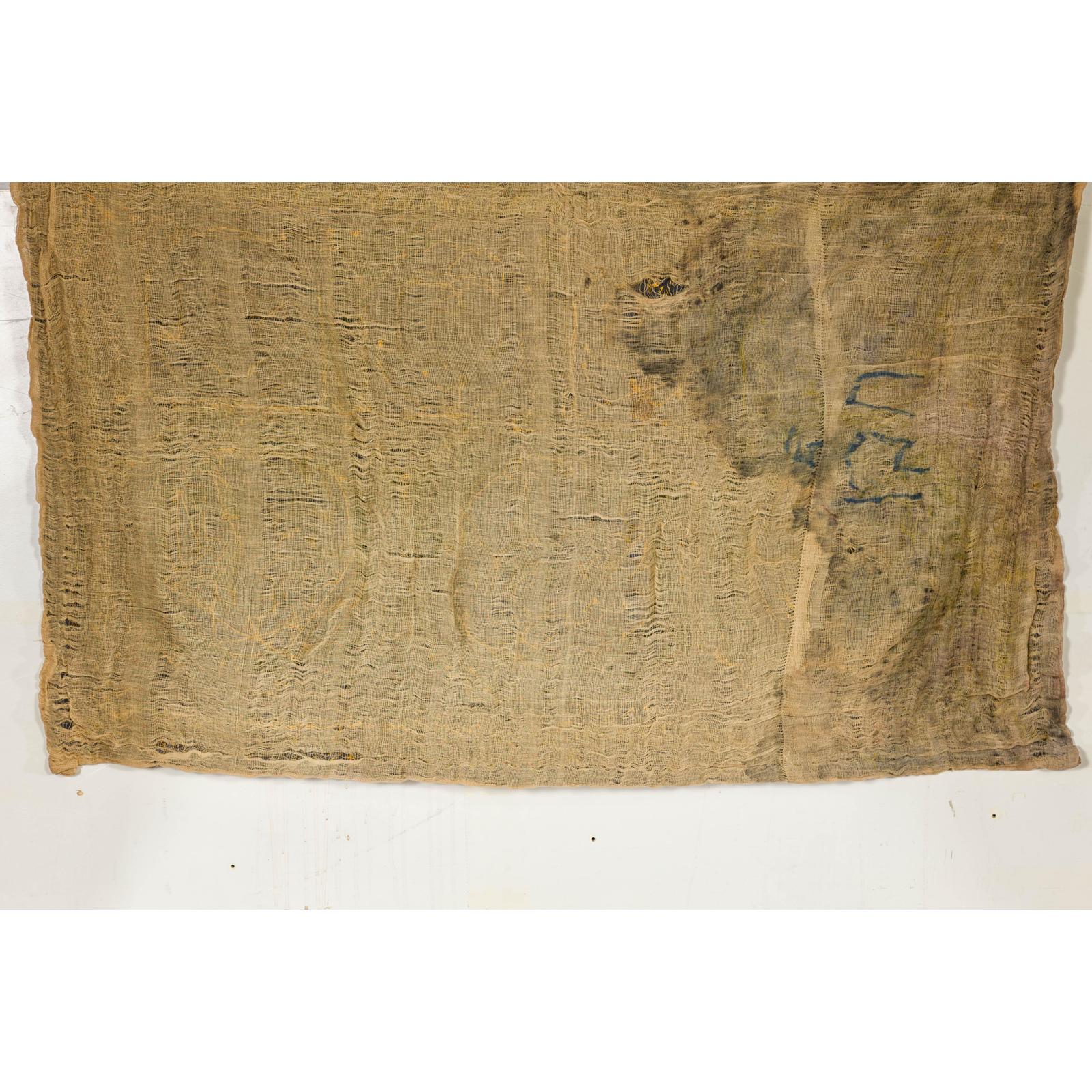 19th Century Kalaga Tapestry with Stones, Sequins and Colorful Thread