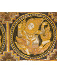 19th Century Kalaga Tapestry with Stones, Sequins and Colorful Thread