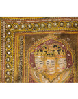 19th Century Kalaga Tapestry with Stones, Sequins and Colorful Thread