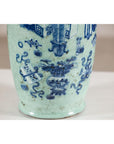 19th Century Porcelain Vase with Cobalt Blue Scholar Images