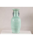 19th Century Porcelain Vase with Cobalt Blue Scholar Images