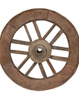 Indian 19th Century Wood and Metal Cart Wheel with Rustic Character