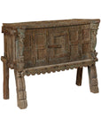 Antique Damachiya Wedding Cabinet on Legs with Carved Décor
