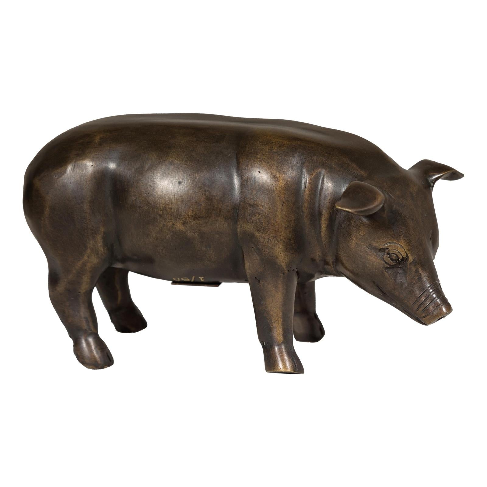Small Bronze Pig Statue from the Randolph Rose Collection
