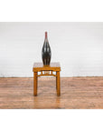 Sleek Multi-Color Glazed Red, Brown and Black Ceramic Vase with Narrow Mouth