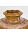 Japanese Tamba Tachikui Ware Brown Glaze Vase with Discreet Calligraphy