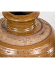 Japanese Tamba Tachikui Ware Brown Glaze Vase with Discreet Calligraphy