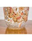 Chinese Vintage Japanese Kutani Style Vase with Flowers and Butterflies