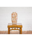 Chinese Vintage Japanese Kutani Style Vase with Flowers and Butterflies