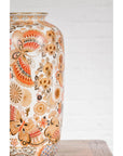 Chinese Vintage Japanese Kutani Style Vase with Flowers and Butterflies