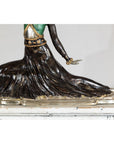 Art Deco Style Cold-Painted Dancer Sculpture After Demetre Chiparus