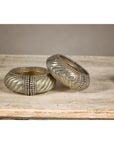 Assortment of Five Small Indian Repoussé Brass Decorative Dish Bowls