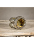 Assortment of Five Small Indian Repoussé Brass Decorative Dish Bowls