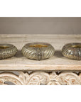 Assortment of Five Small Indian Repoussé Brass Decorative Dish Bowls