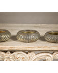 Assortment of Five Small Indian Repoussé Brass Decorative Dish Bowls