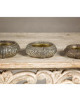 Assortment of Five Small Indian Repoussé Brass Decorative Dish Bowls