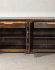 Baker Furniture Sideboard with Brass Hardware and Burl Wood Inlay