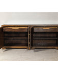 Baker Furniture Sideboard with Brass Hardware and Burl Wood Inlay