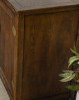 Baker Furniture Sideboard with Brass Hardware and Burl Wood Inlay