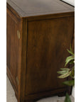 Baker Furniture Sideboard with Brass Hardware and Burl Wood Inlay