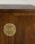 Baker Furniture Sideboard with Brass Hardware and Burl Wood Inlay
