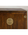 Baker Furniture Sideboard with Brass Hardware and Burl Wood Inlay