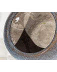 Large Blue and Aqua Glazed Ceramic Planter with Rounded Form