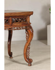 Late Qing Dynasty Hardwood Hall Table with Dragon Carvings and Lacquer Patina