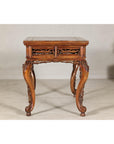 Late Qing Dynasty Hardwood Hall Table with Dragon Carvings and Lacquer Patina