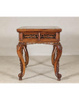Late Qing Dynasty Hardwood Hall Table with Dragon Carvings and Lacquer Patina