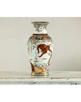Porcelain Baluster Shaped Vase with Hand-Painted Monkeys and Floral Motifs