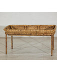 Country Style Rattan Coffee Table with Removable Serving Tray Top