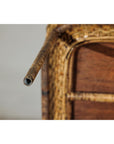 Country Style Rattan Coffee Table with Removable Serving Tray Top