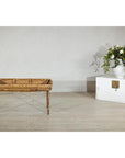 Country Style Rattan Coffee Table with Removable Serving Tray Top