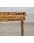 Country Style Rattan Coffee Table with Removable Serving Tray Top
