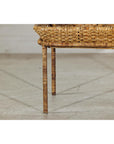 Country Style Rattan Coffee Table with Removable Serving Tray Top