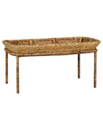 Country Style Rattan Coffee Table with Removable Serving Tray Top