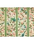 Hand-Painted Floral Screen with Butterflies, Vintage Four-Panel Divider