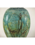 Greenish-Brown Studio Vase with Rounded Belly and Tapered Base, Signed