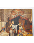 Four-Panel Orientalist Screen Depicting Lavish Interior