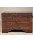 Antique Wedding Trunk with Carved Details, Mirror, and Hidden Storage