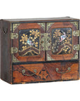 Lacquer Box with Mother-of-Pearl Inlay and Parquetry Drawers