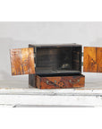 Lacquer Box with Mother-of-Pearl Inlay and Parquetry Drawers