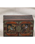 Lacquer Box with Mother-of-Pearl Inlay and Parquetry Drawers