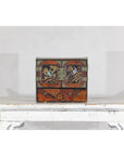 Lacquer Box with Mother-of-Pearl Inlay and Parquetry Drawers