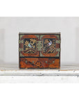 Lacquer Box with Mother-of-Pearl Inlay and Parquetry Drawers